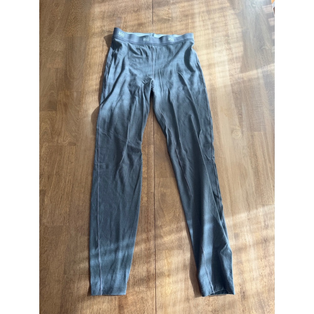 REI Co-op Kids 100% Merino Wool Base Layer Bottoms Gray Size M 10-12 Thermals